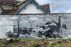 fighting cocks wall mural image taken by Niccy Hallifax